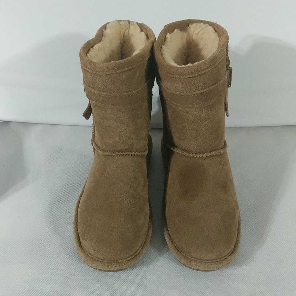 Bearpaw Val Youth Hickory Brown Cozy Boots - size 2 Y